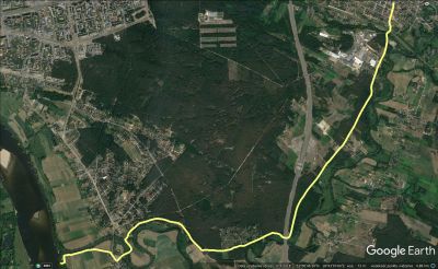 Żółta trasa piesza Lubicz Dolny - Złotoria (7 km)