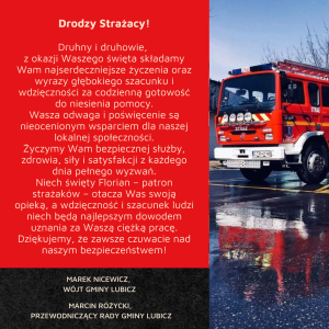 Życzenia dla strażaków
