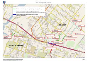 Mapka poglądowa ze stanem wykonania kanalizacji na 15.10.2025 r.