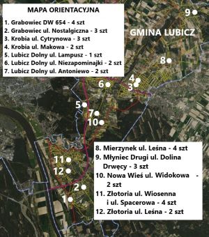 Lokalizacje nowych lamp