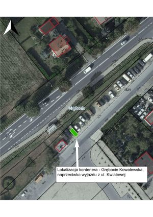 Lokalizacja kontenera w Grębocinie