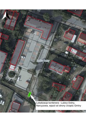 Lokalizacja kontenera w Lubiczu Dolnym