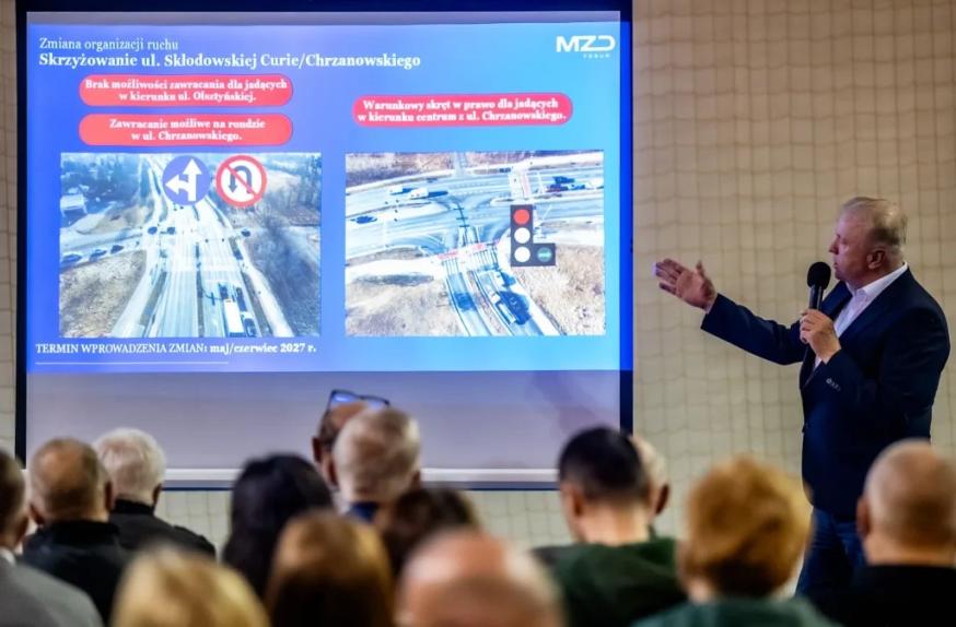 Spotkanie w sprawie przebudowy ul. Olsztyńskiej. Fot. MZD