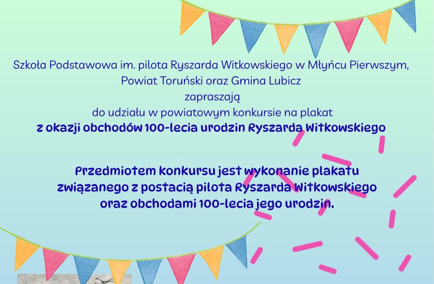 Zaproszenie do udziału w konkursie plastycznym „Ryszard Witkowski – 100 lat inspiracji”